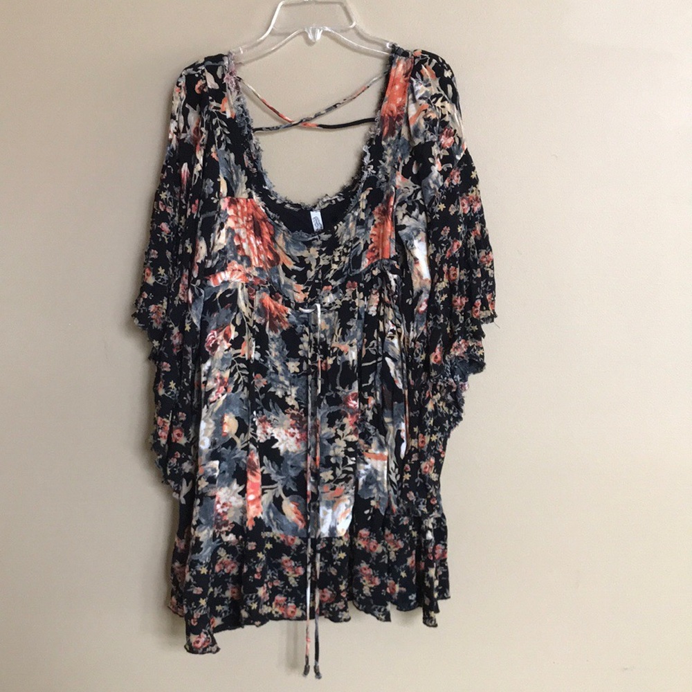 Flowy Cross-Back Floral Summer Dress